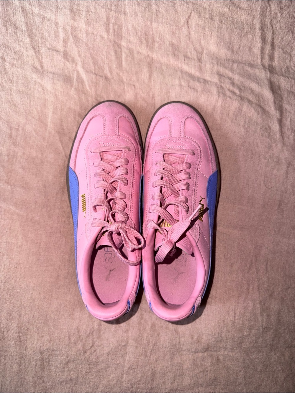 Puma Pink and Blue Women's Low-Top Sneakers
